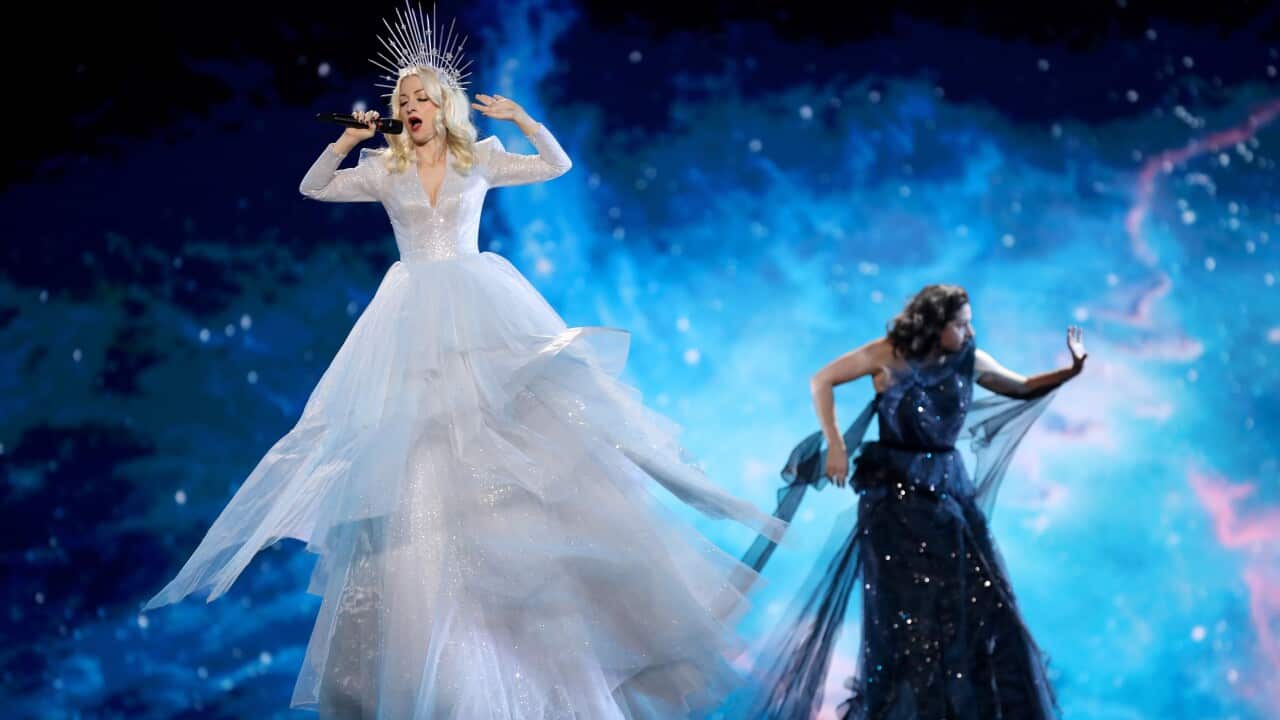 Australian singer Kate Miller-Heidke at the Eurovision semi finals.