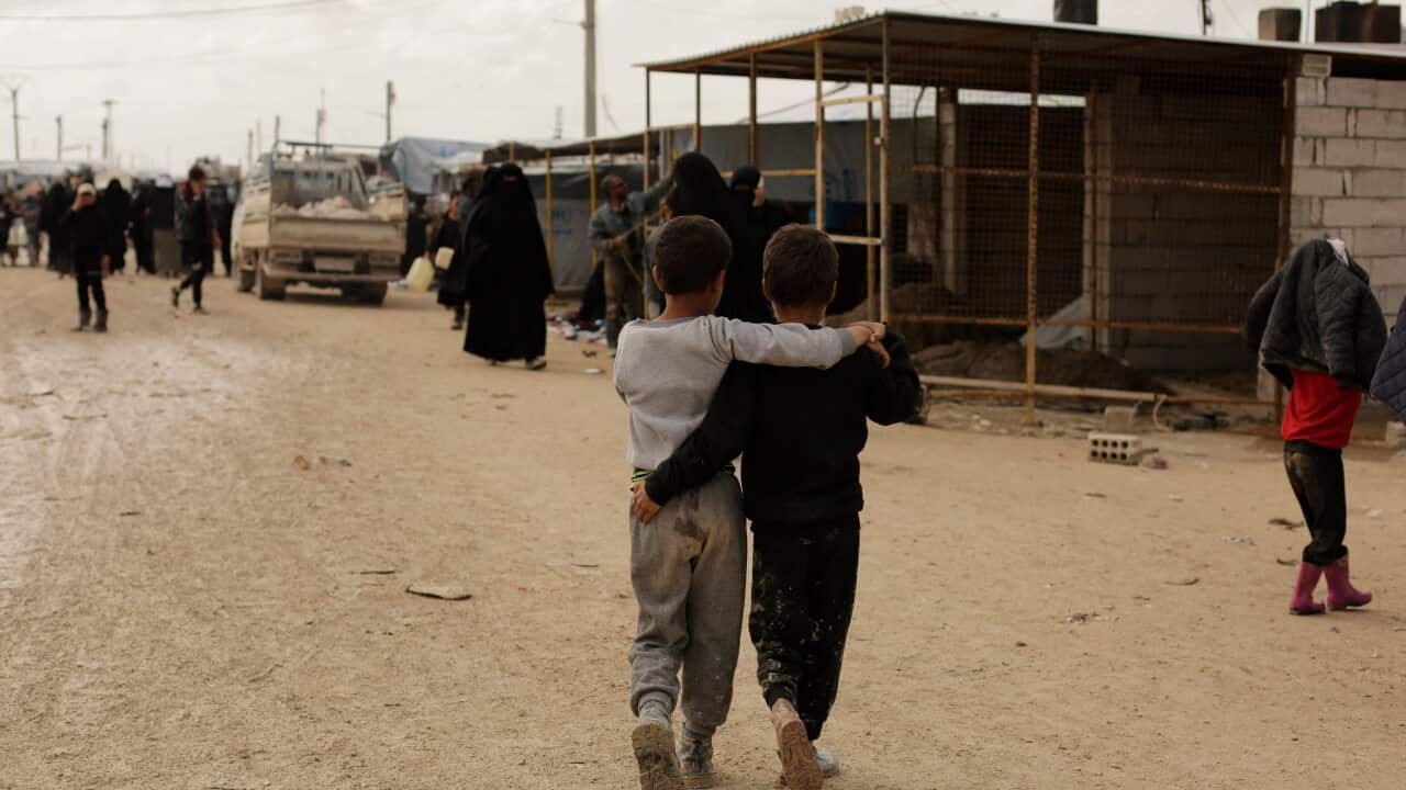 Children in the al-Hol camp in Syria.