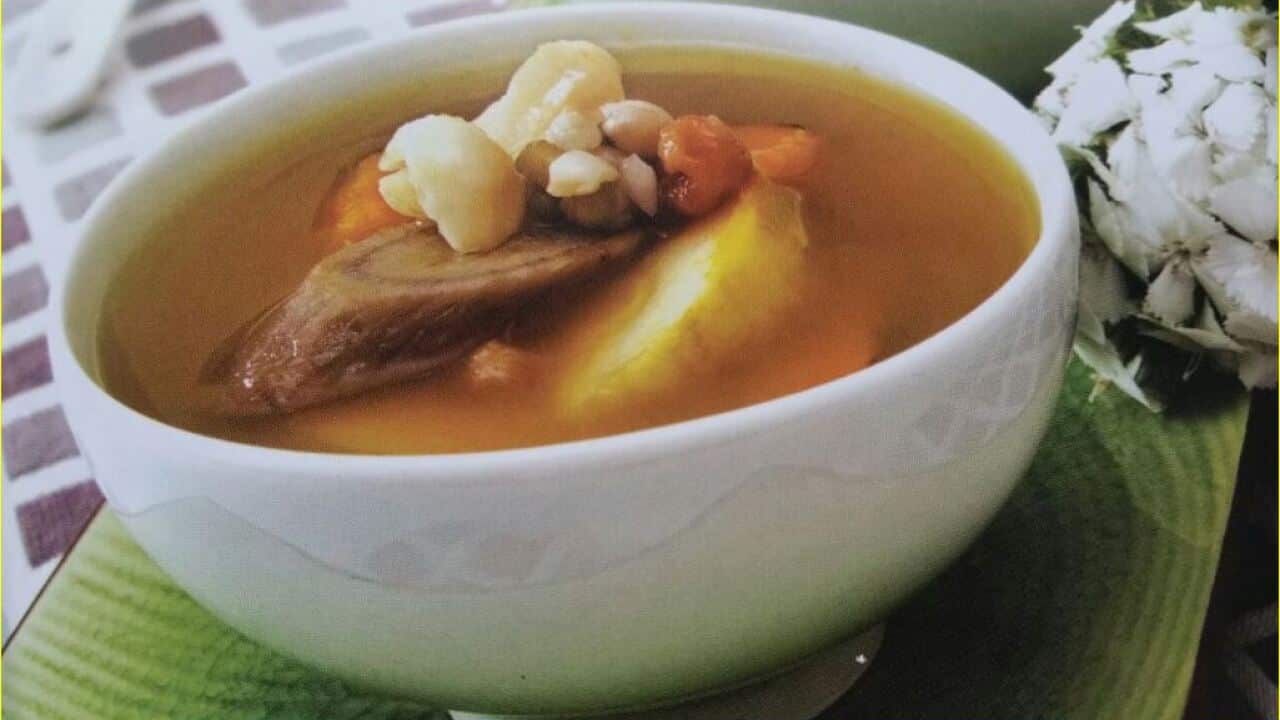 Burdock and fuzzy melon soup