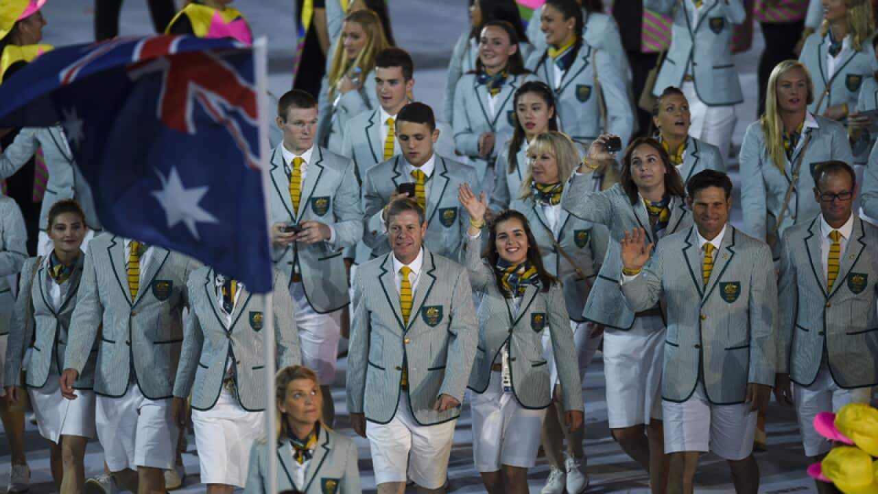 Australia's Olympic team at the Rio opening ceremony