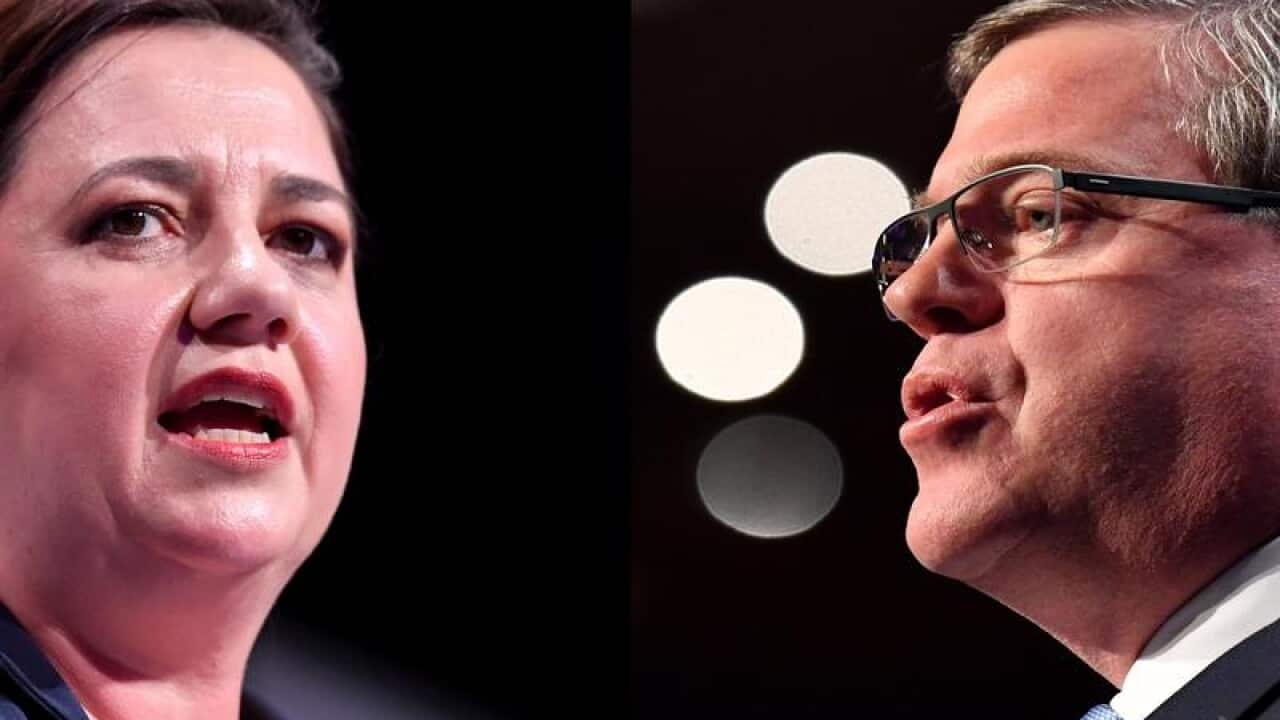 Annastacia Palaszczuk and Tim Nicholls