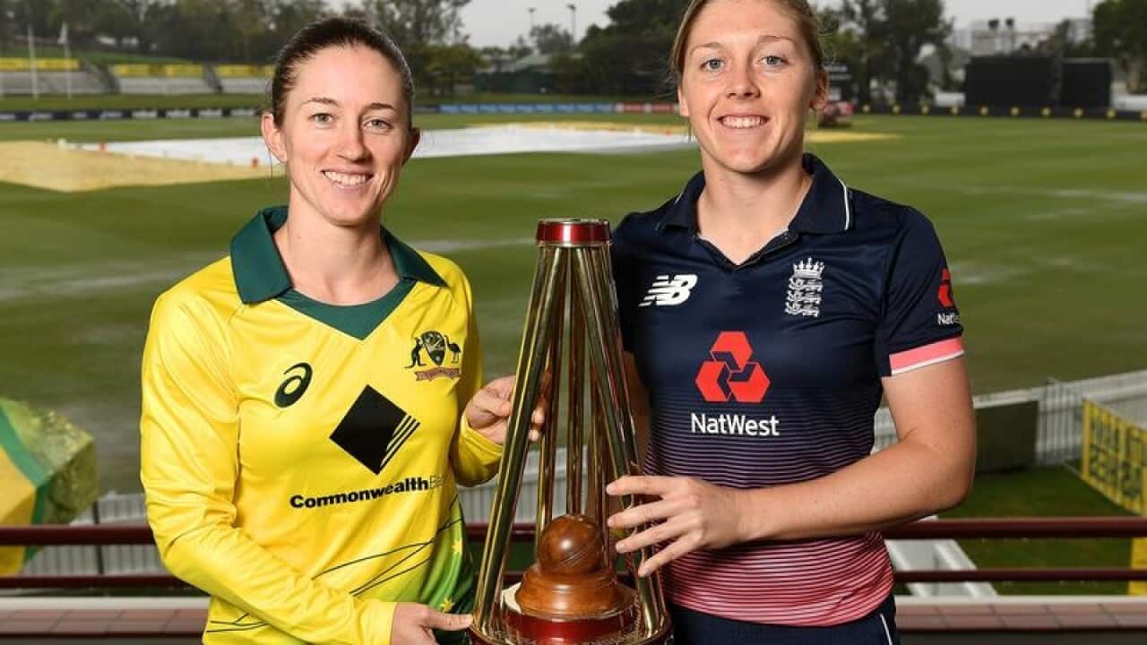 Australia and England captains Rachael Haynes and Heather Knight