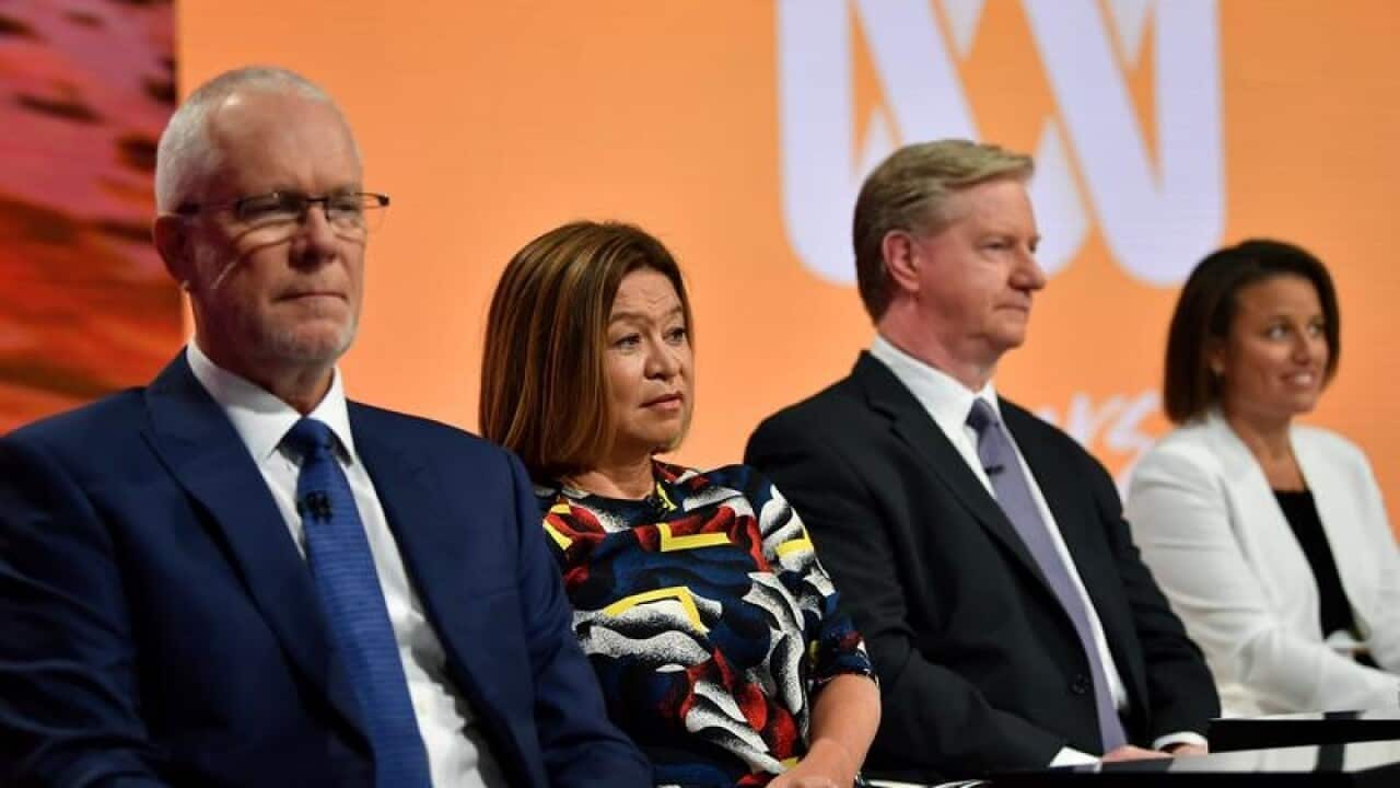 ABC Chairman Justin Milne, Managing Director Michelle Guthrie.