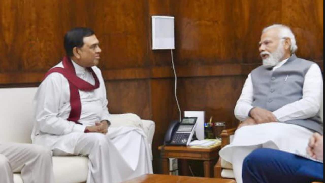 Basil Rajapaksha_ Narendra Modi_ meeting in India