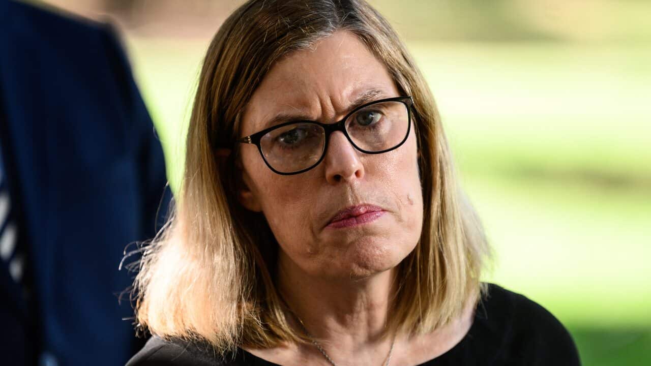 NSW Chief Health Officer Dr Kerry Chant speaking at a press conference providing an update on the current state of Coronavirus in NSW, Sydney, Friday, March 20, 2020. (AAP Image/James Gourley) NO ARCHIVING