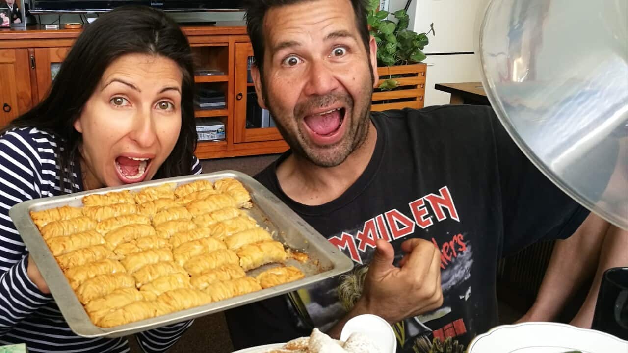 Food pretty much ties Dilvin (left) and her brother together.