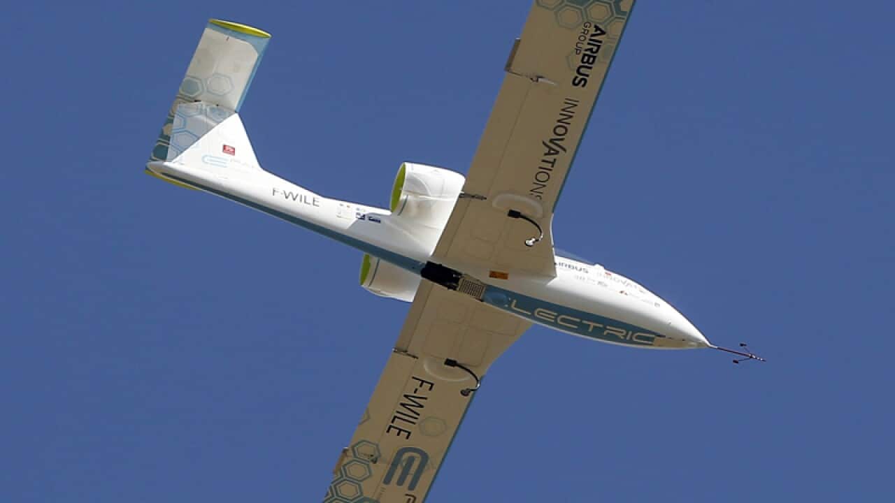 French pilot Didier Esteyne is about to land