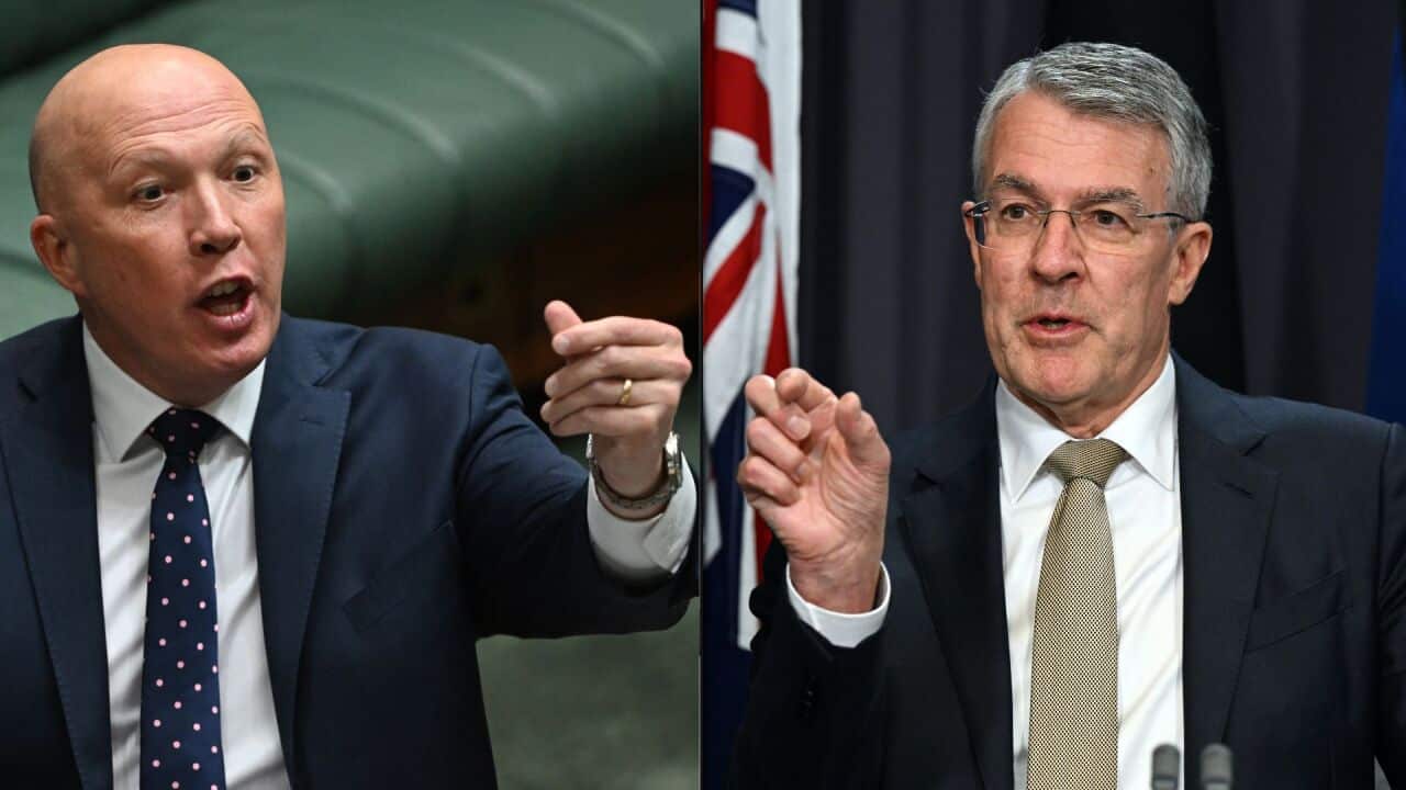 Opposition leader Peter Dutton (left) and Attorney-General Mark Dreyfus