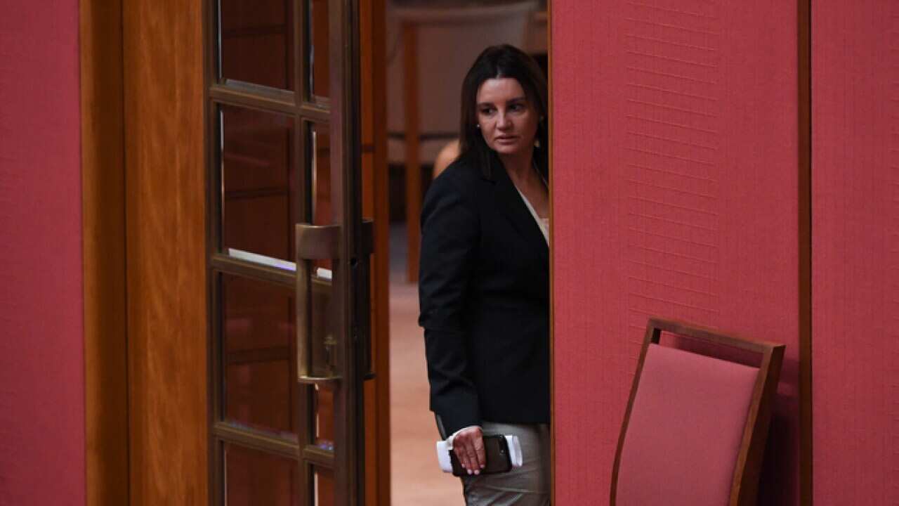 Independent Senator Jacqui Lambie during debate on the Government's income tax package plan (AAP)