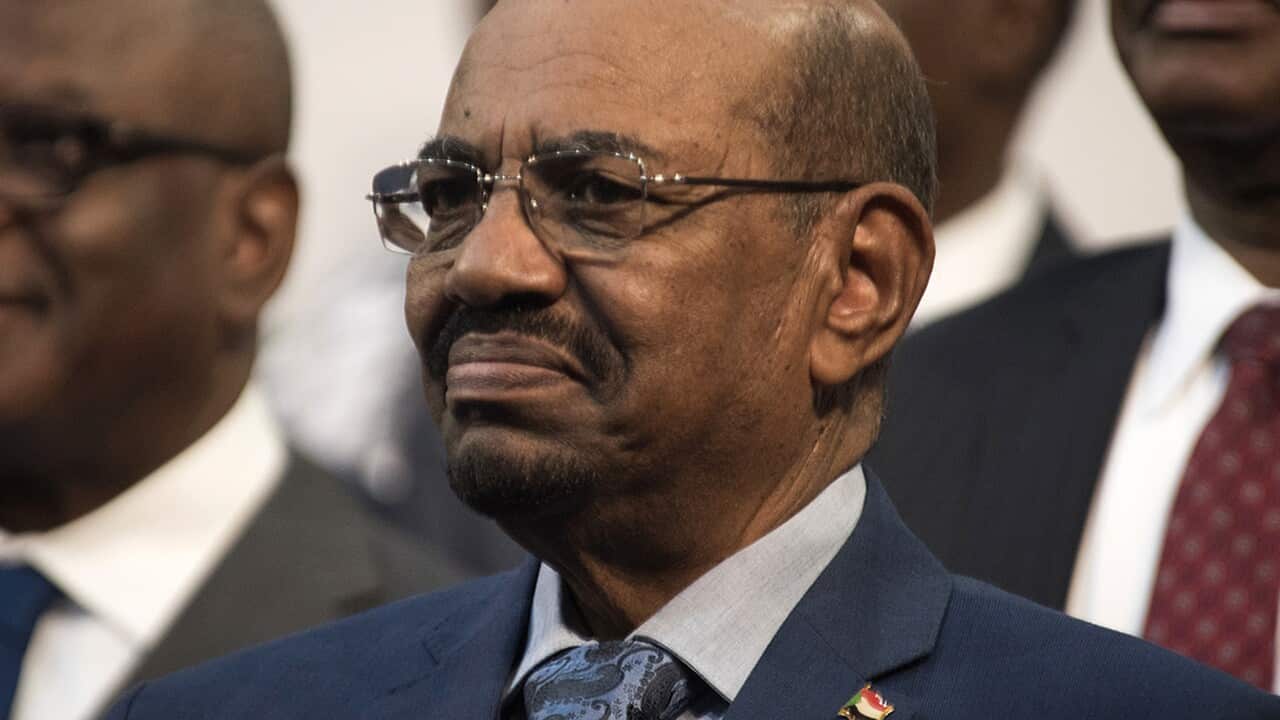 Sudanese president Omar al-Bashir at the opening session of the AU summit in Johannesburg, June 14, 2015. A (AP Photo/Shiraaz Mohamed)