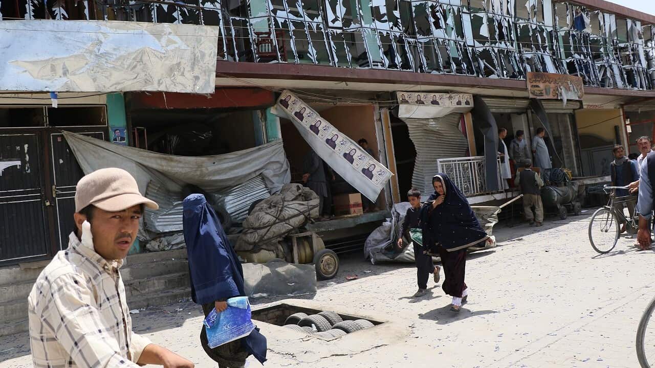 Damage from the blast.