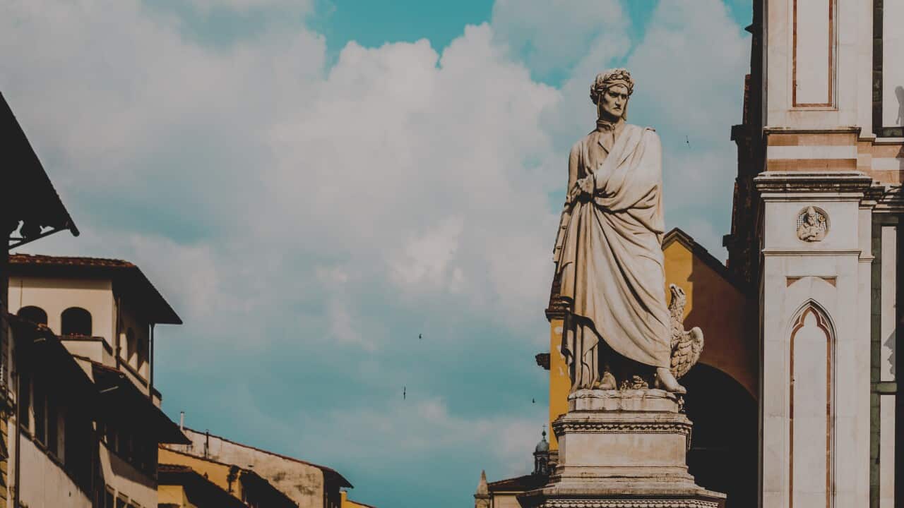 Dante Alighighieri Statue in Florence