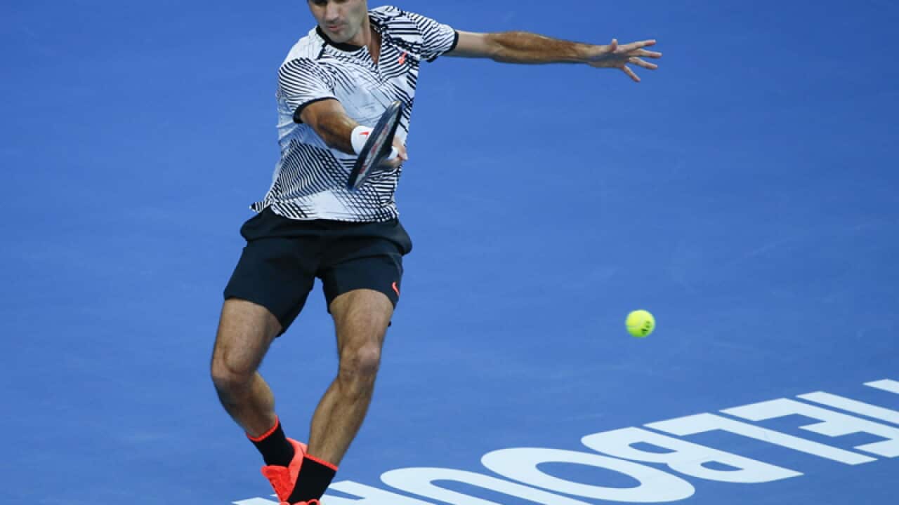 Roger Federer of Switzerland in action