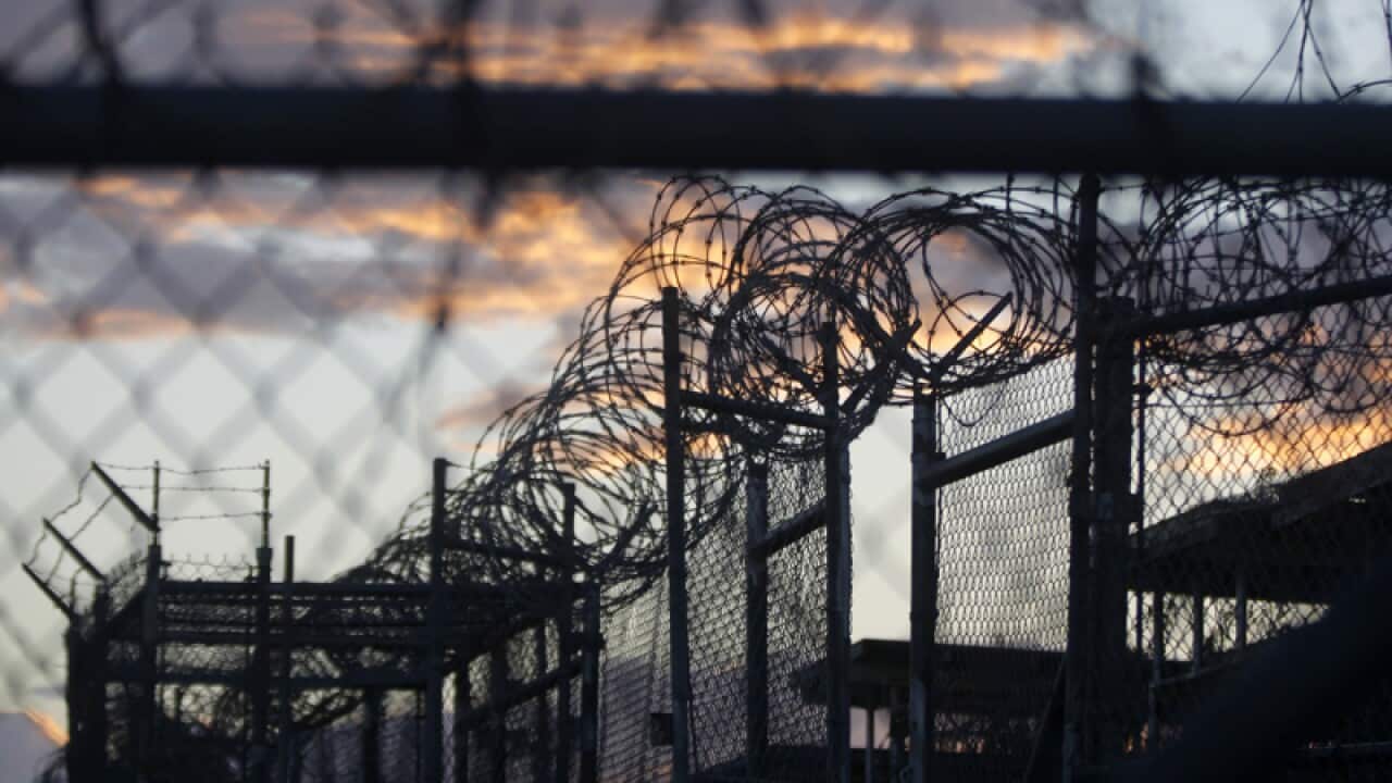 A closed section of Guantanamo Bay