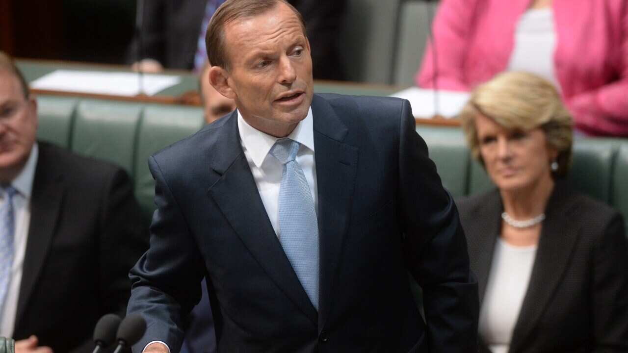 Prime Minister Tony Abbott delivers the Closing the Gap statement to the House of Representatives aap.jpg