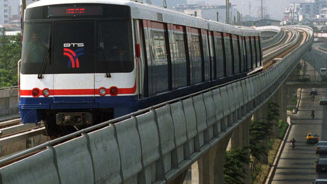 A Bangkok Transit System (BTS) sky train