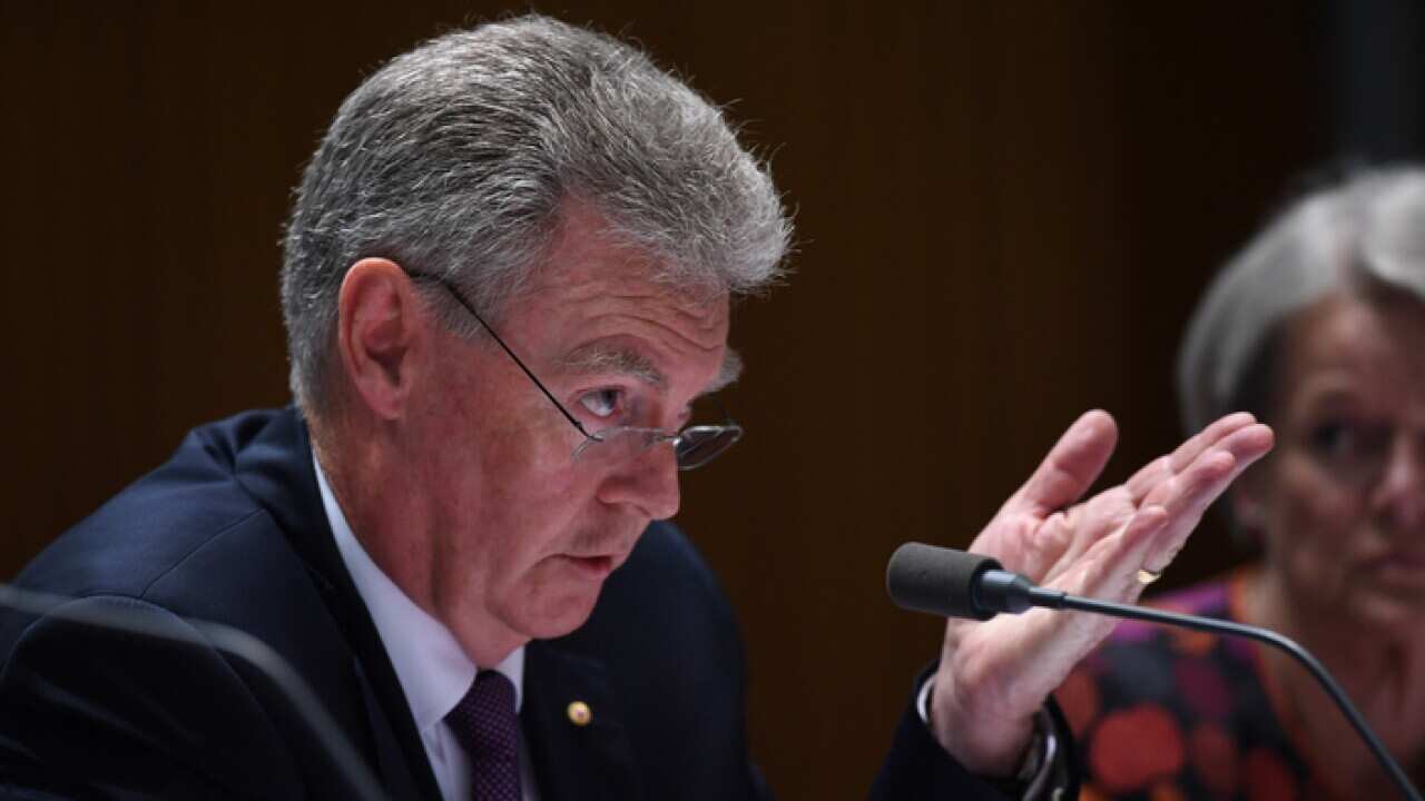 ASIO director-general Duncan Lewis speaks during Senate estimates hearings at Parliament House in Canberra, Tuesday, October 24, 2017.
