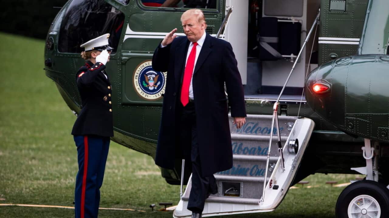 US President Donald Trump returns to the White House after a summary of Robert Mueller's report is released