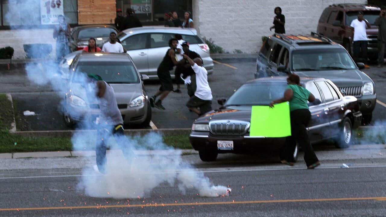 Tear gas use in Ferguson protests