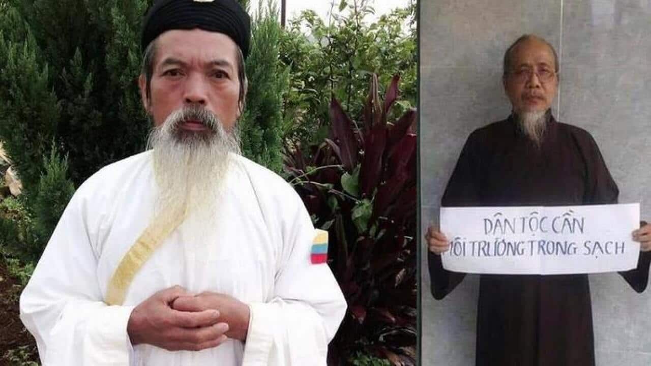 Hua Phi (L) and Nguyen Van Dien (R)