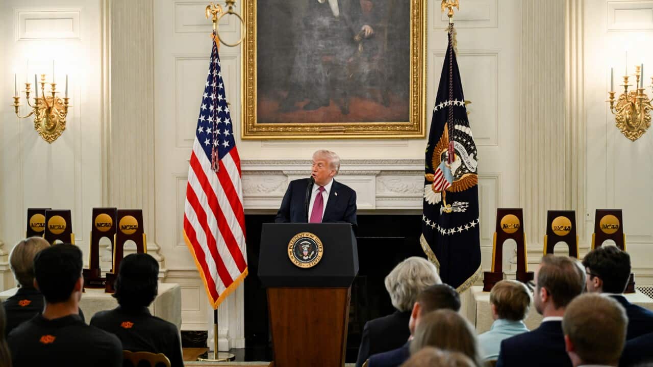 DC: US President Donald Trump Speaks in the State Dining Room