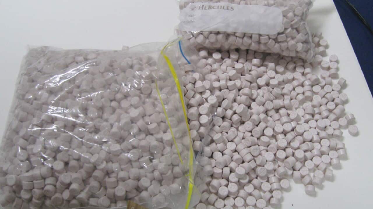 Some of the 2500 MDMA pills Northern Territory Police seized