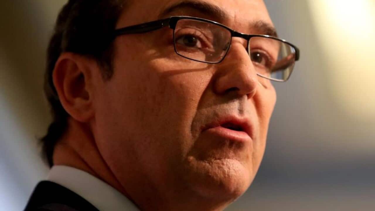 South Australia Premier Steven Marshall during his first address.