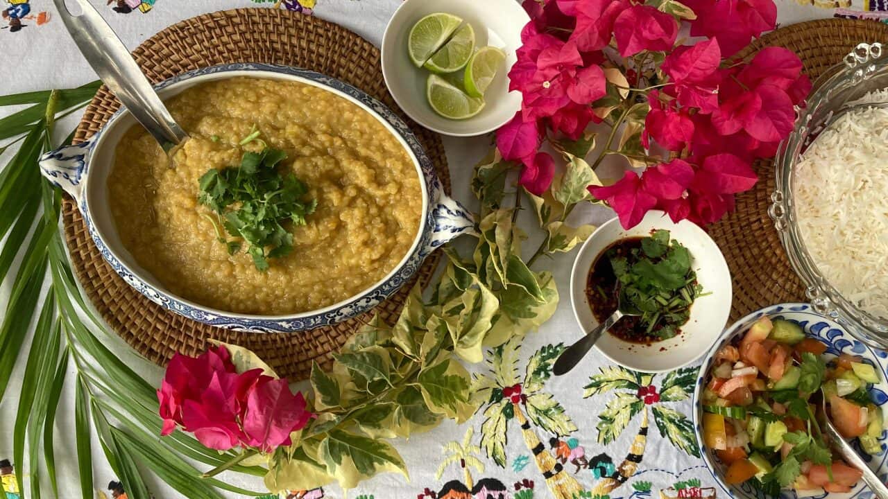 Red lentil Seychelles dahl
