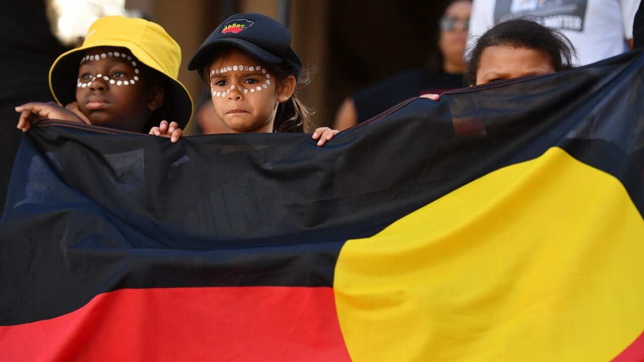 Children at a Black Deaths in Custody Rally in Sydney