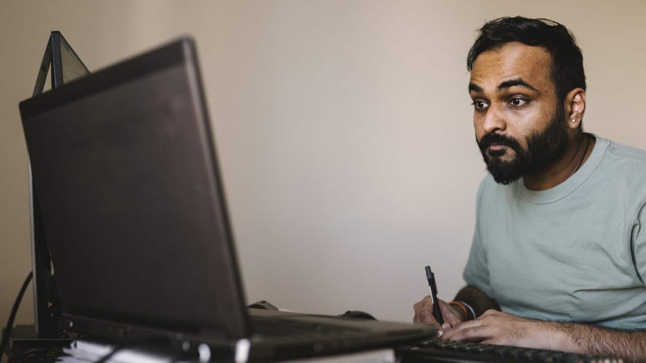 Man working from home