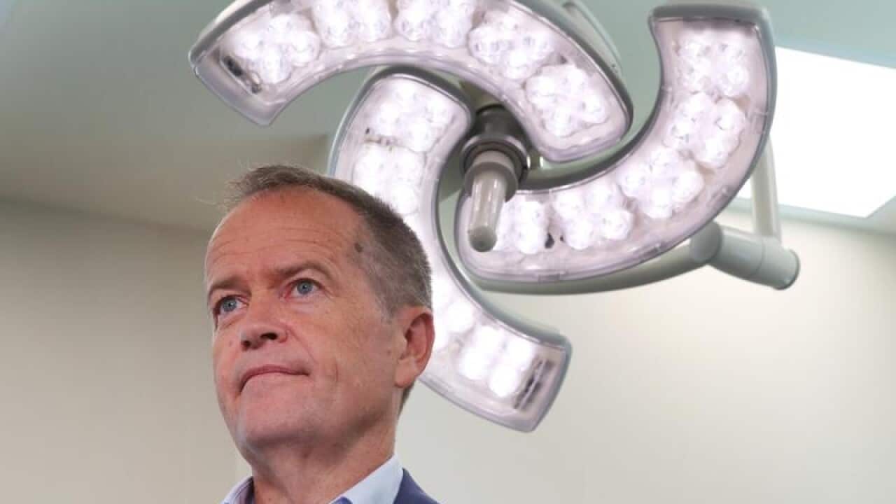 Opposition Leader Bill Shorten at Vermont Private Hospital.