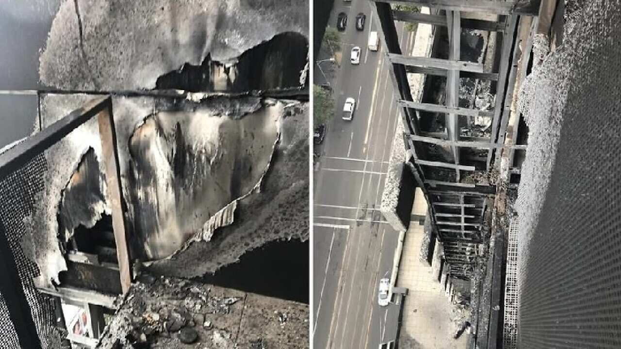 Melbourne: Neo200 Tower fire damage.