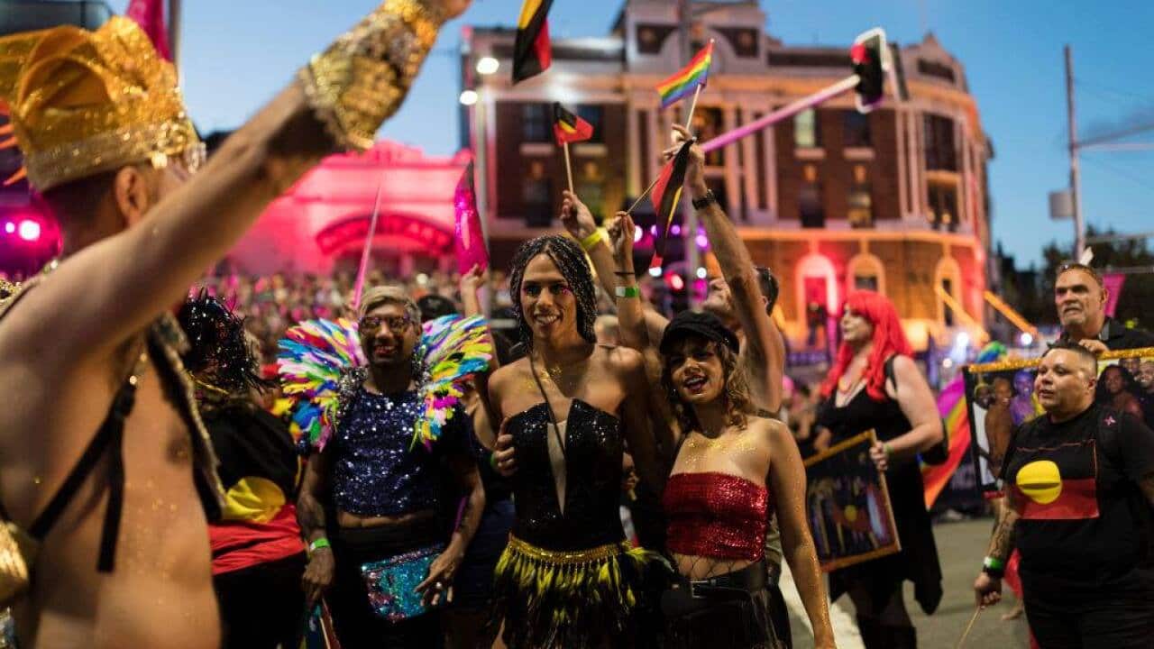 The First Nations float.