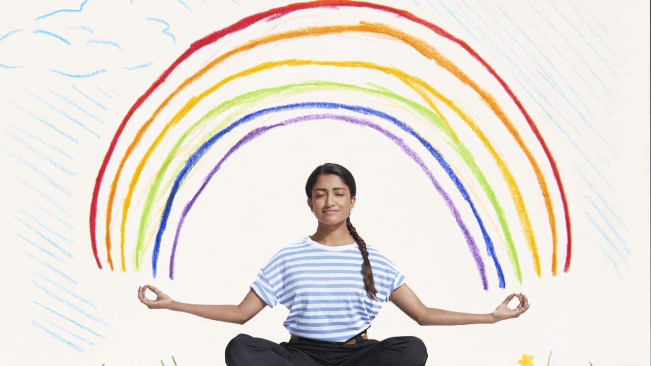 October mental health month Meditating