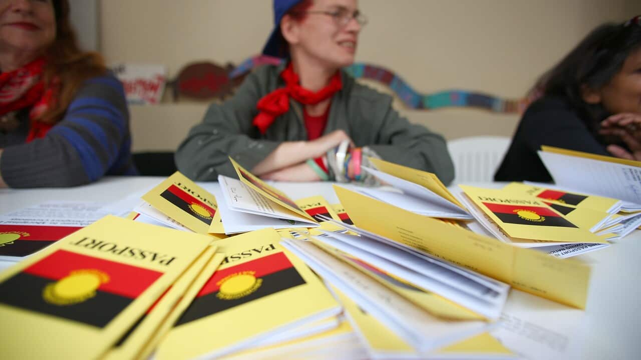 Aboriginal passports on display (AAP Image/Marianna Massey)