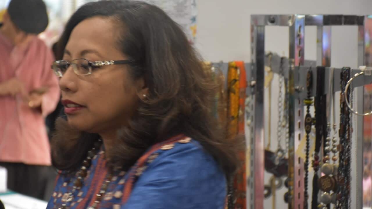 Consul General Republic of Indonesia for Victoria & Tasmania, Spica Tutuhatunewa at the Indonesian Pavilion at the Royal Melbourne Show, 21 Sep 2019.