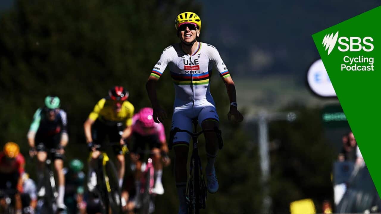 113th Tour de France 2026 - Stage 3
LES ANGLES, FRANCE - JULY 06: Tadej Pogacar of Slovenia and UAE Team Emirates - XRG celebrates at finish line as stage winner during 113th Tour de France 2026, Stage 3 a 195.9km stage from Granollers to Les Angles 1801m / #UCIWT / on July 06, 2026 in Les Angles, France. (Photo by Dario Belingheri/Getty Images)