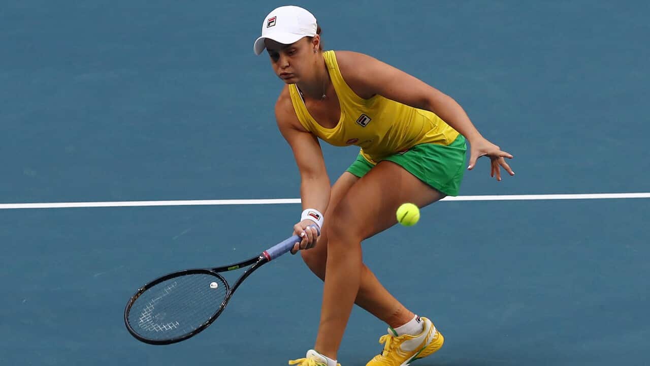 Ash Barty in action