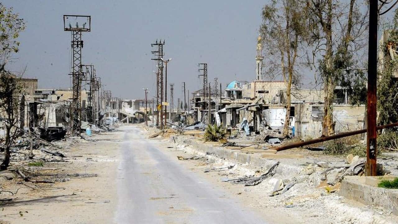 The scene in Ghouta.