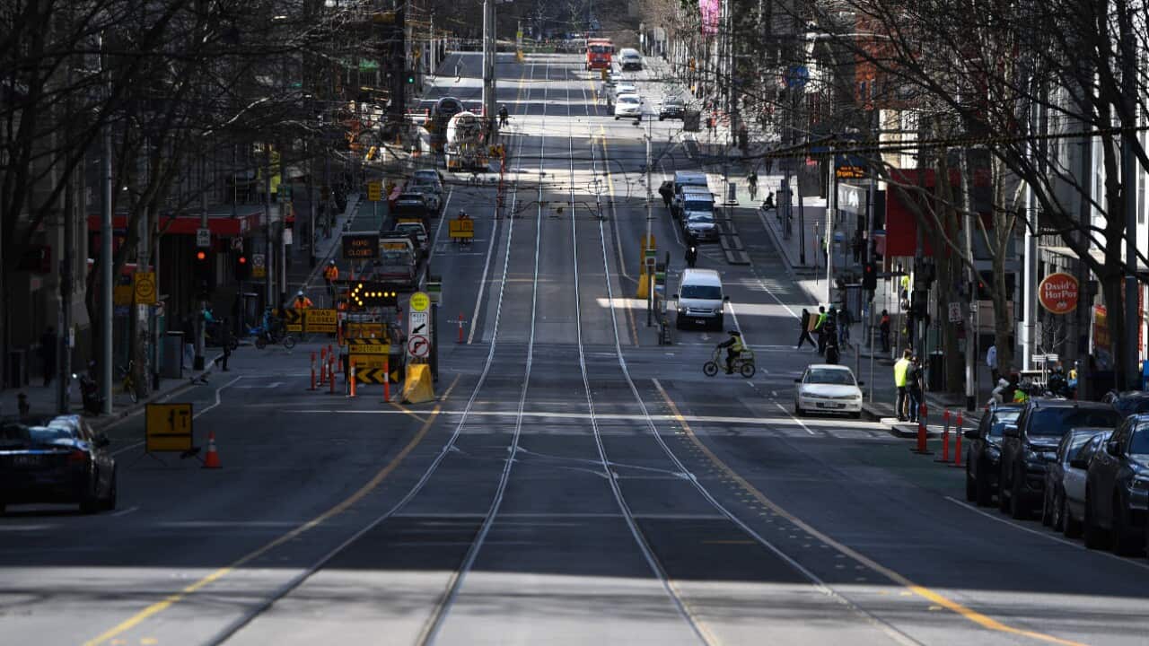 A general view of La Trobe Street in Melbourne, Thursday, 3 September, 2020.