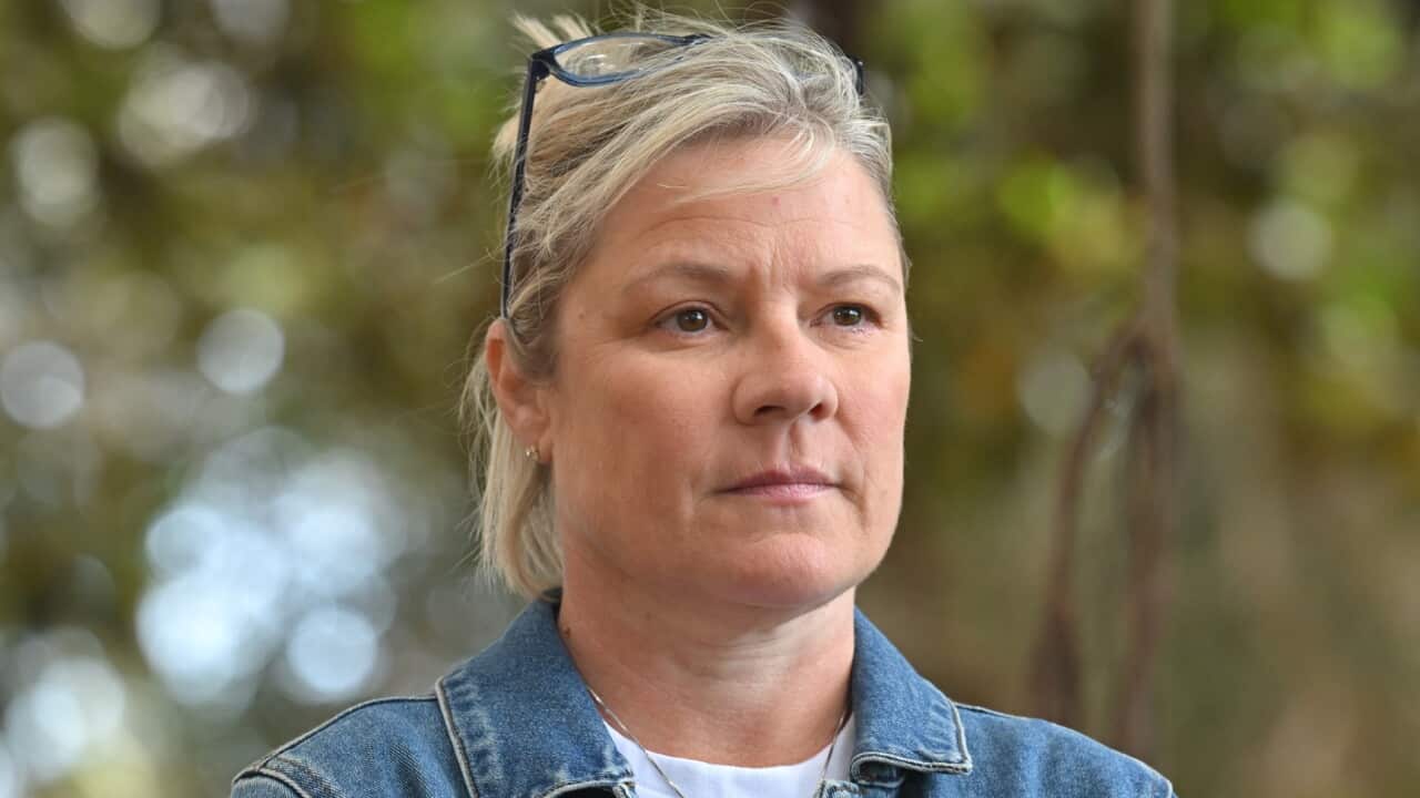 Grieving mother and campaigner Jennie Ross-King addresses media in 2024