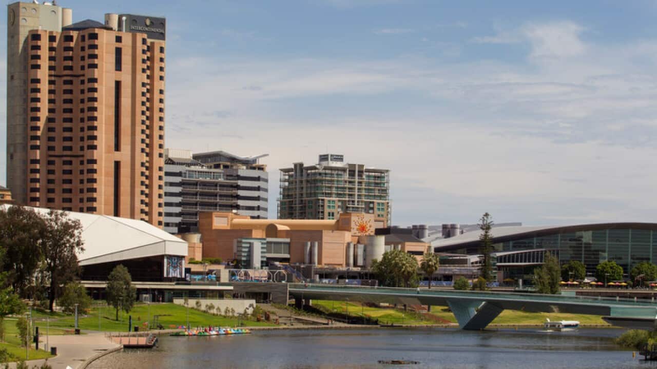 A view of Adelaide over the River Torrens