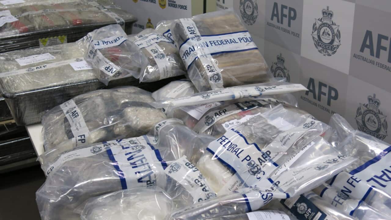 Part of the 254kg of cocaine and 104kg of methamphetamine