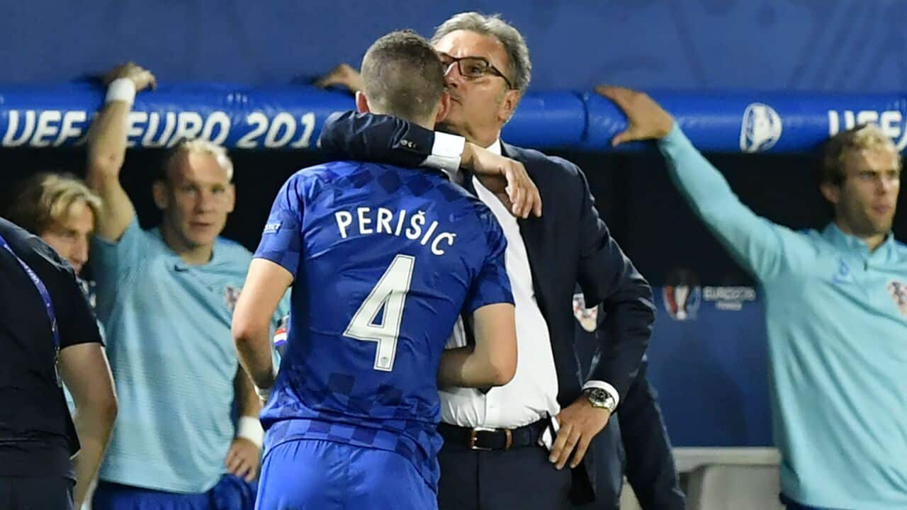 Croatia Ante Cacic Ivan Perisic EURO 2016 Spain