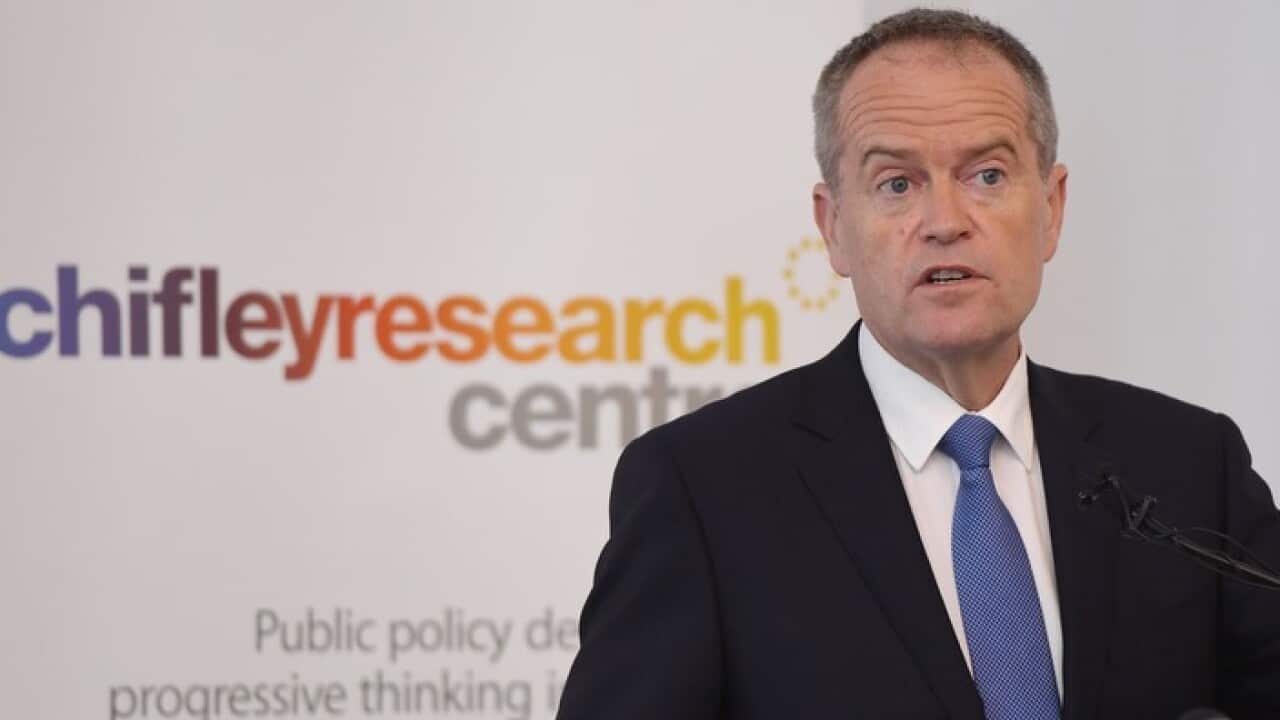 speaking to the Chifley Research Centre in Sydney, Tuesday, March 13, 2018.