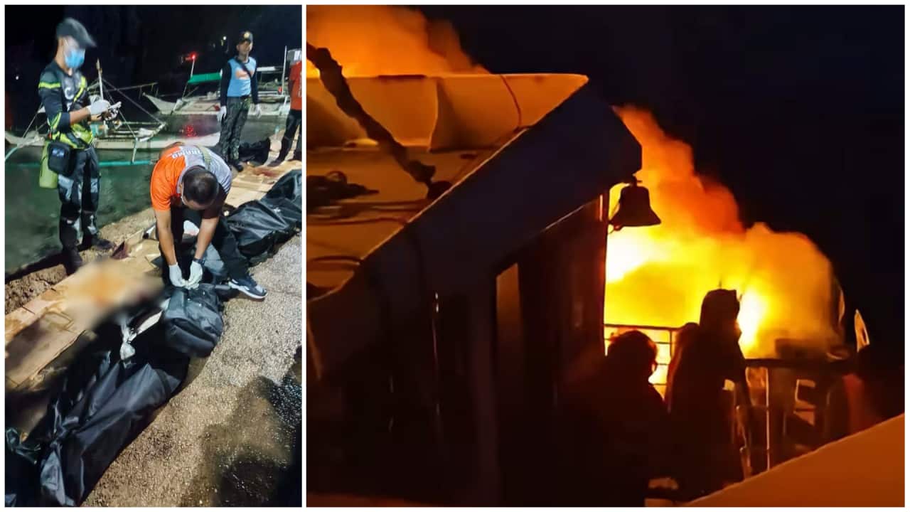 Five dead and 87 feared missing after fire breaks out on ferry in the Philippines