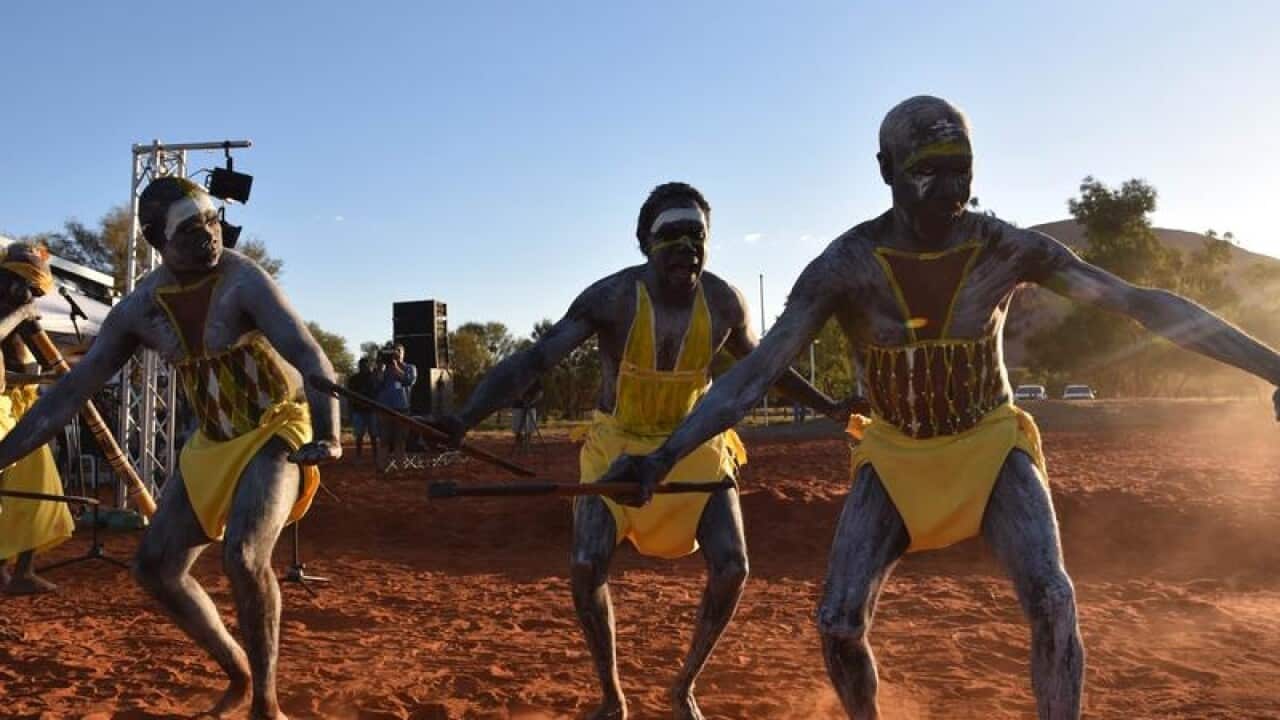 Dancers from East Arnhem Land performing.