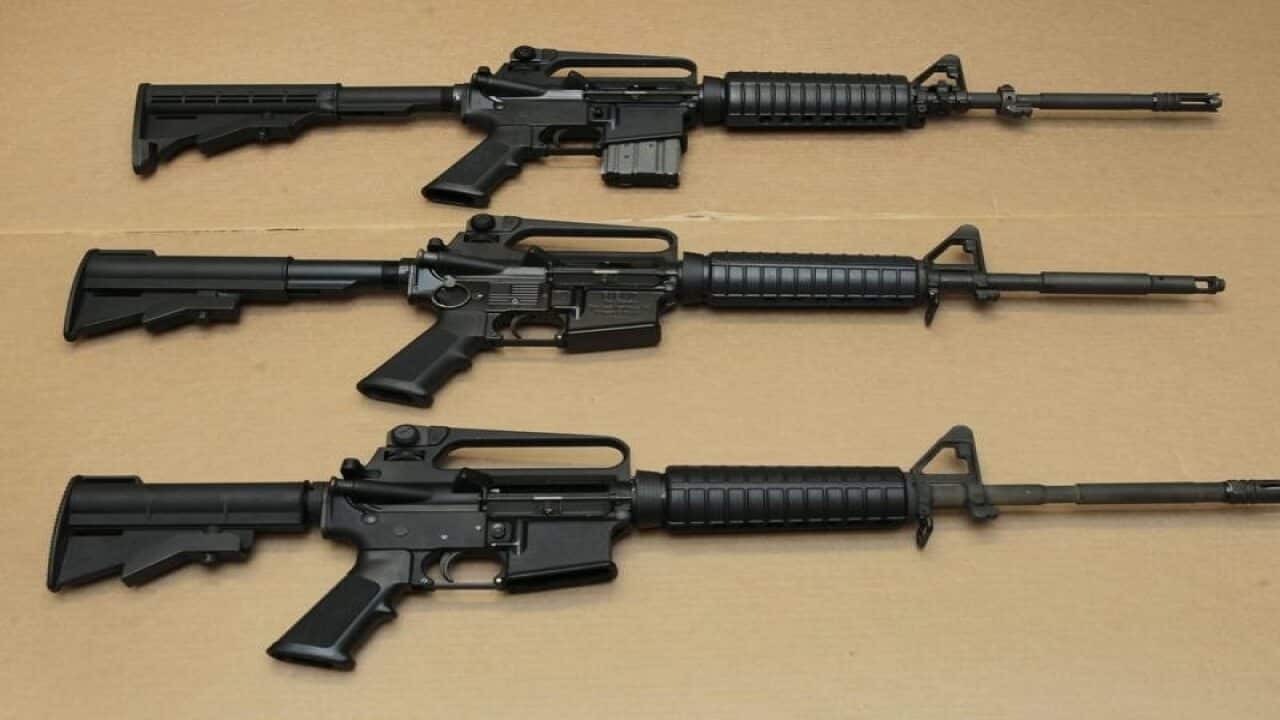Three AR-15 rifles