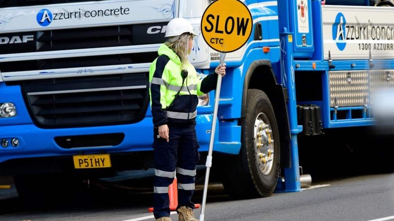 Construction workers in Sydney