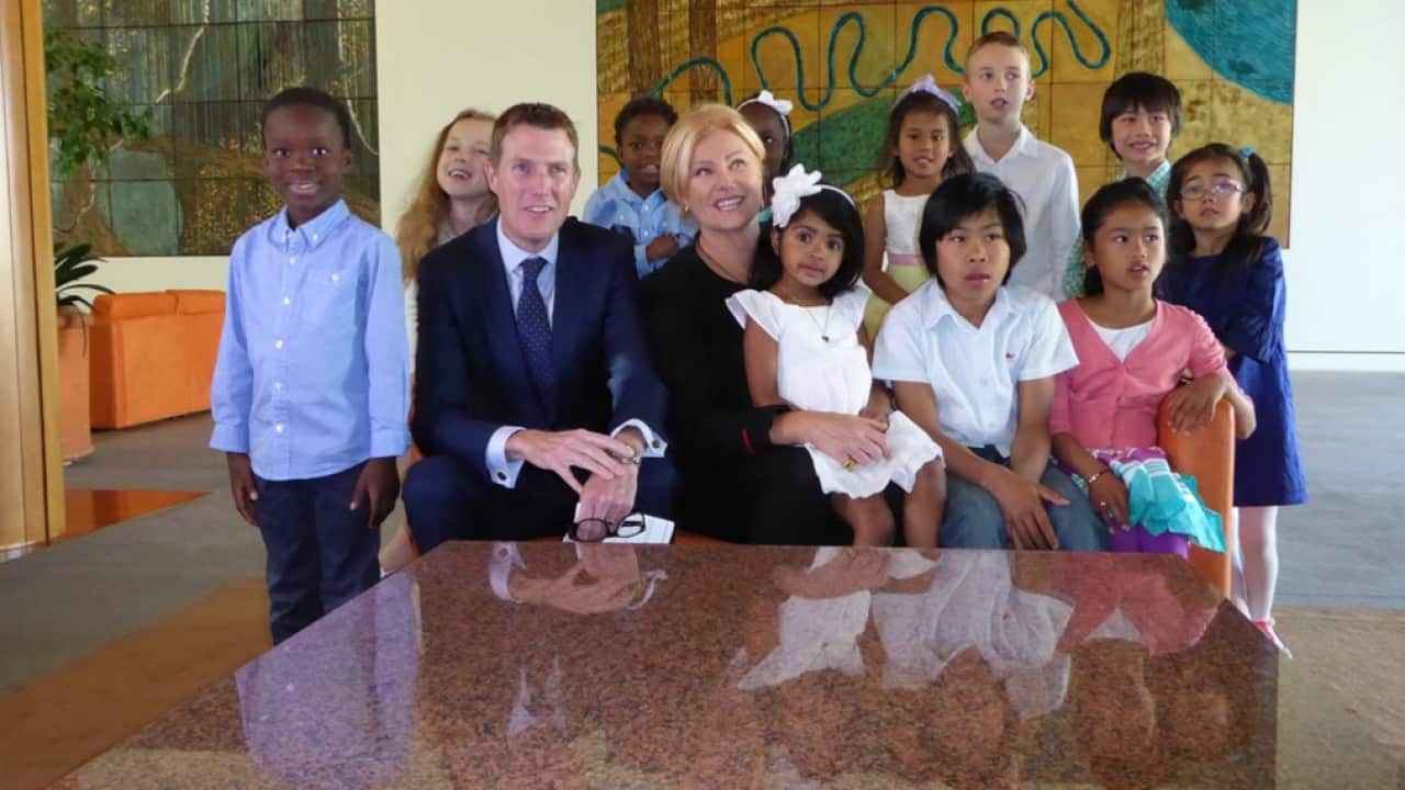 MP Christian Porter and Deborra-Lee Furness and adoptee families for National Adoption Awareness Week (@cporterwa)